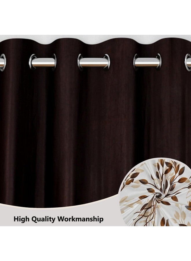 FRESH FROM LOOM Grommet Curtains for Door 9 Feet Long|Latest Big Window Curtain Premium Polyester Parda|Latest Modern Parde for Living Room Bedroom|Home Office Screens (Set of 3 | Coffee) - Image 4