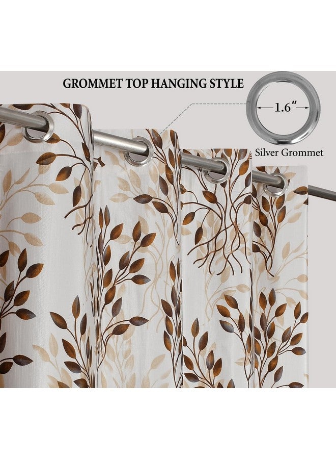 FRESH FROM LOOM Grommet Curtains for Door 9 Feet Long|Latest Big Window Curtain Premium Polyester Parda|Latest Modern Parde for Living Room Bedroom|Home Office Screens (Set of 3 | Coffee) - Image 5
