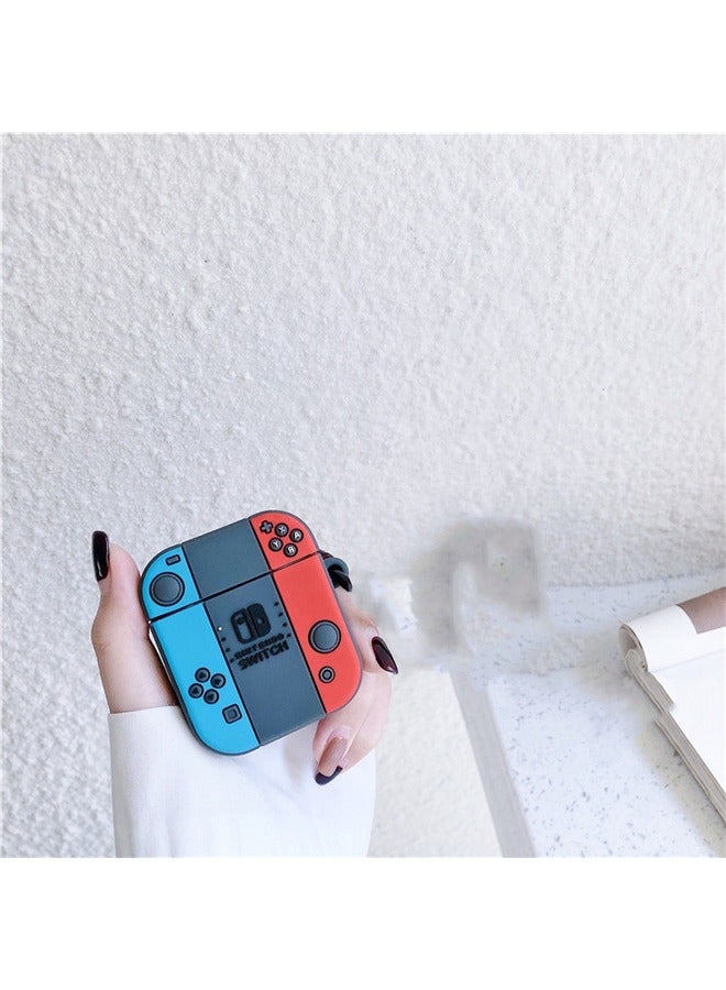 Switch Cartoon Case Cover For Apple AirPods Pro Multicolour，Game Design Cartoon Soft Silicone Protective Cover with Keychain for Teens Boys Men Women - Image 5