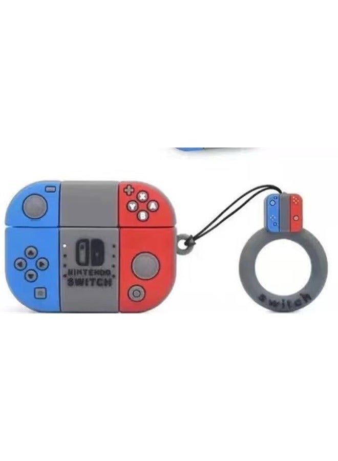Switch Cartoon Case Cover For Apple AirPods Pro Multicolour，Game Design Cartoon Soft Silicone Protective Cover with Keychain for Teens Boys Men Women - Image 4