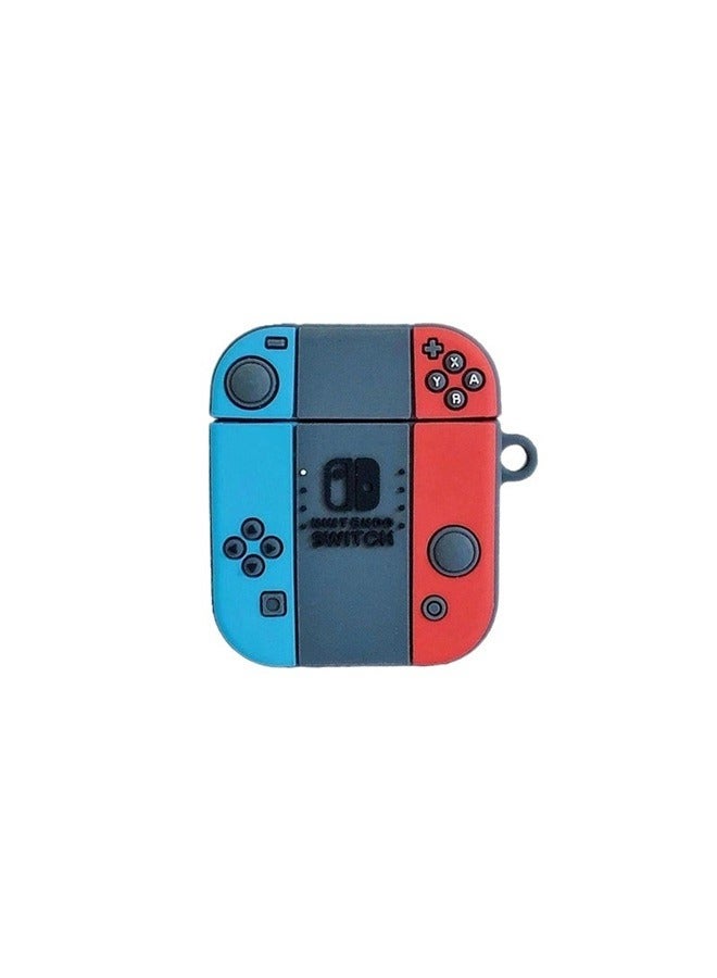 Switch Cartoon Case Cover For Apple AirPods Pro Multicolour，Game Design Cartoon Soft Silicone Protective Cover with Keychain for Teens Boys Men Women - Image 3