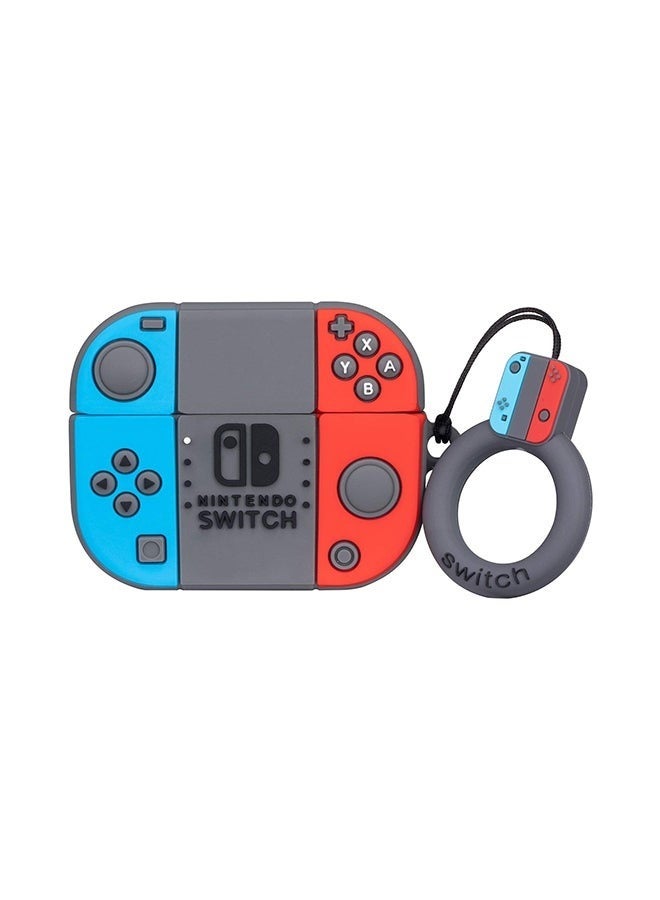 Switch Cartoon Case Cover For Apple AirPods Pro Multicolour，Game Design Cartoon Soft Silicone Protective Cover with Keychain for Teens Boys Men Women - Image 1