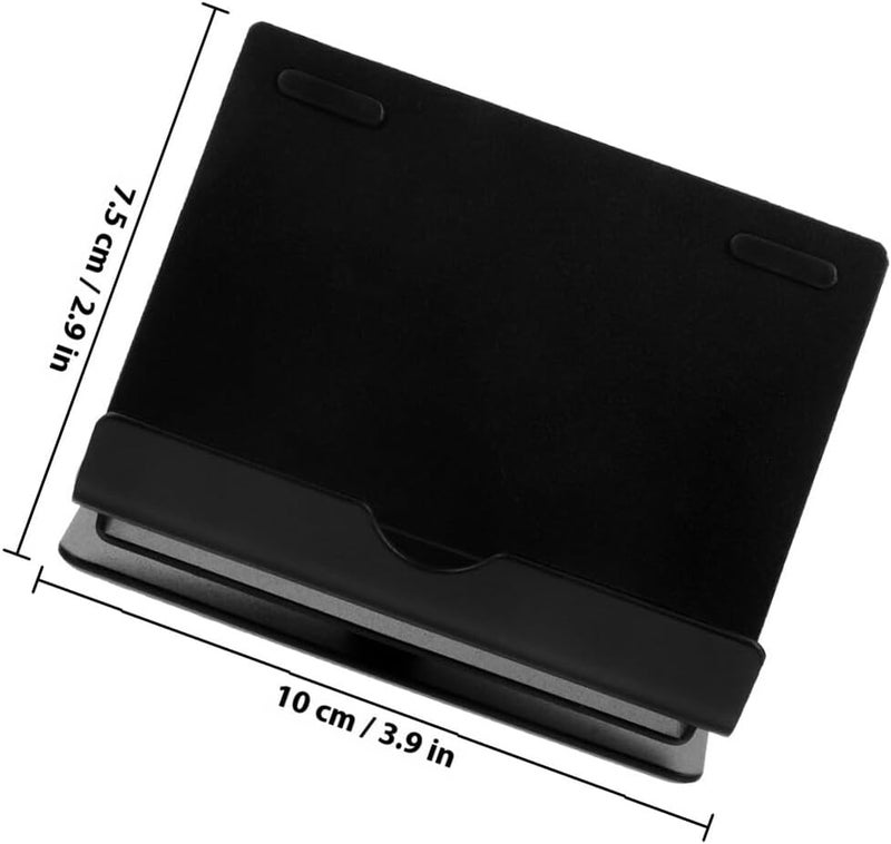 Universal Desktop Aluminum Alloy Foldable 360° Rotatable Phone Holder and Tablet Stand for Desk and Bed Use, Black Portable Metal Cell Phone Holder - Image 2