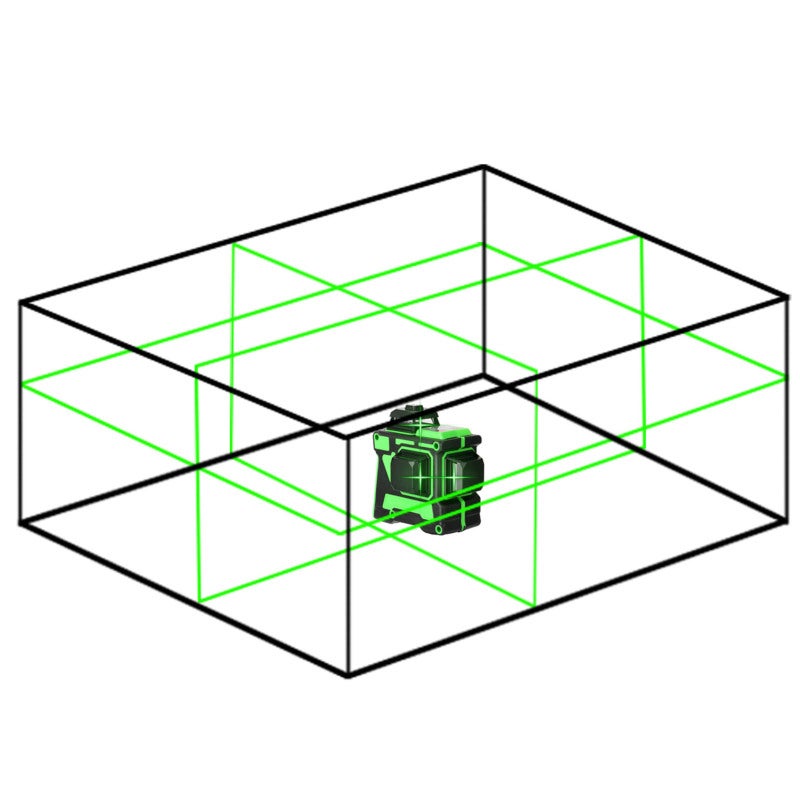 Laser Level: 12 Line Output, Self-Leveling System, K9 Optical Glass - Self-Test Calibration, Rotation Knob Design for Construction, Tile Layout, Finish Carpentry - Image 2