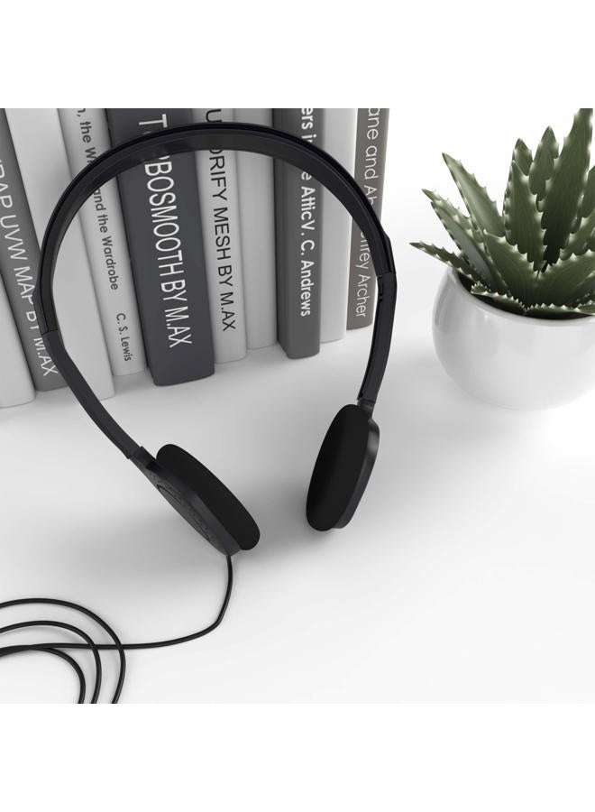Maeline Bulk Headphones with 3.5 mm Headphone Plug (1 Pack, Black) - Image 3