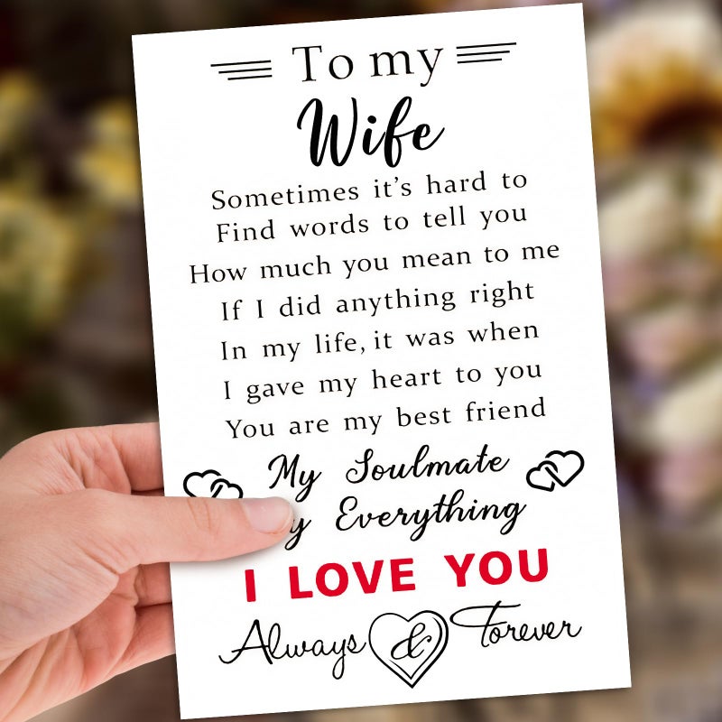 HEJOYN Anniversary Cards & Gifts for Wifeï¼ŒHappy Wedding Anniversary Card & Gift for Wife from Husband - Image 5