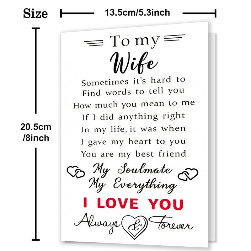 HEJOYN Anniversary Cards & Gifts for Wifeï¼ŒHappy Wedding Anniversary Card & Gift for Wife from Husband - Image 3