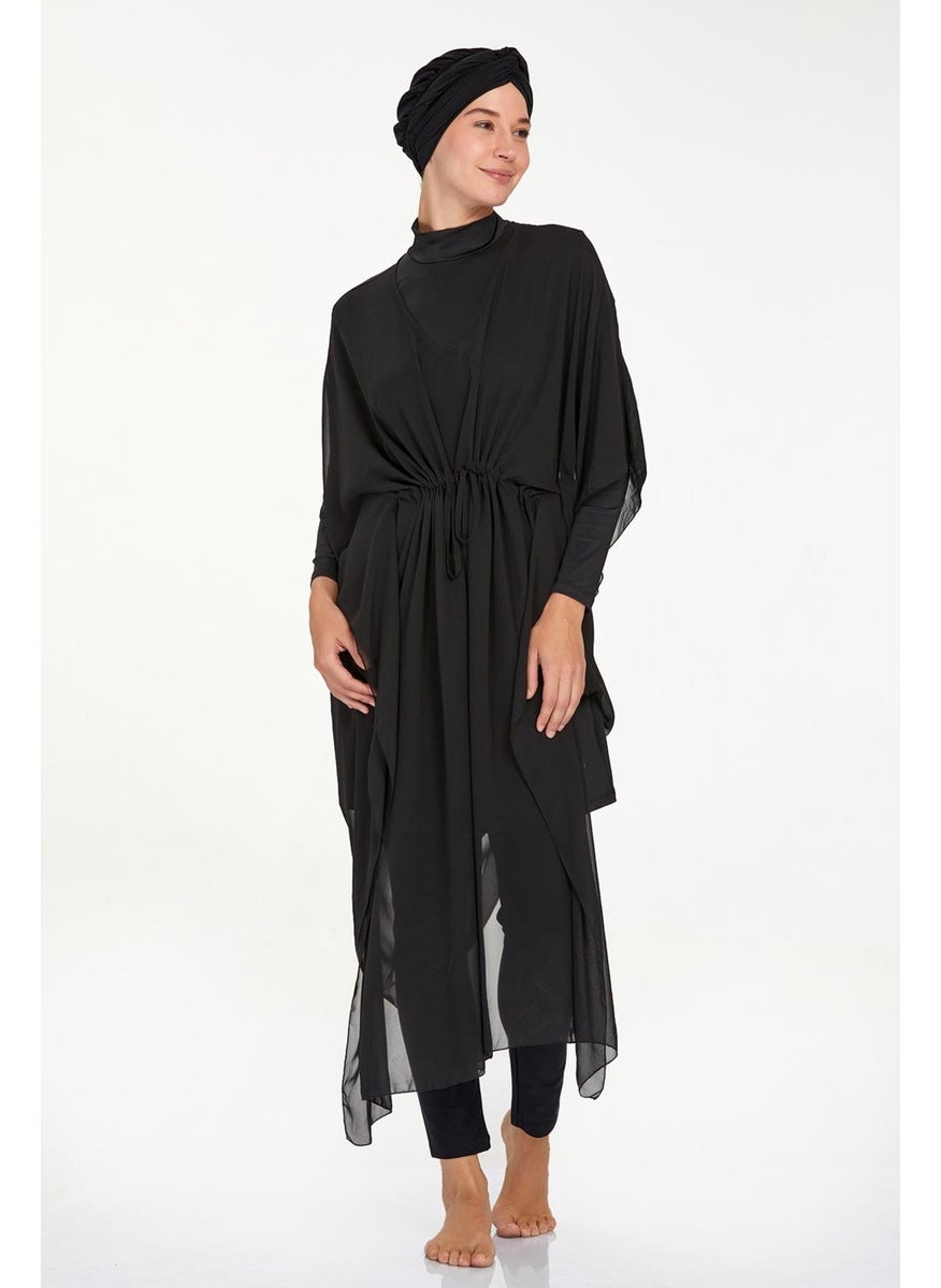 Remsa Mayo Remsa Swimsuit Single Pareo Kaftan on Swimsuit Lına 6039 Black  - Image 2