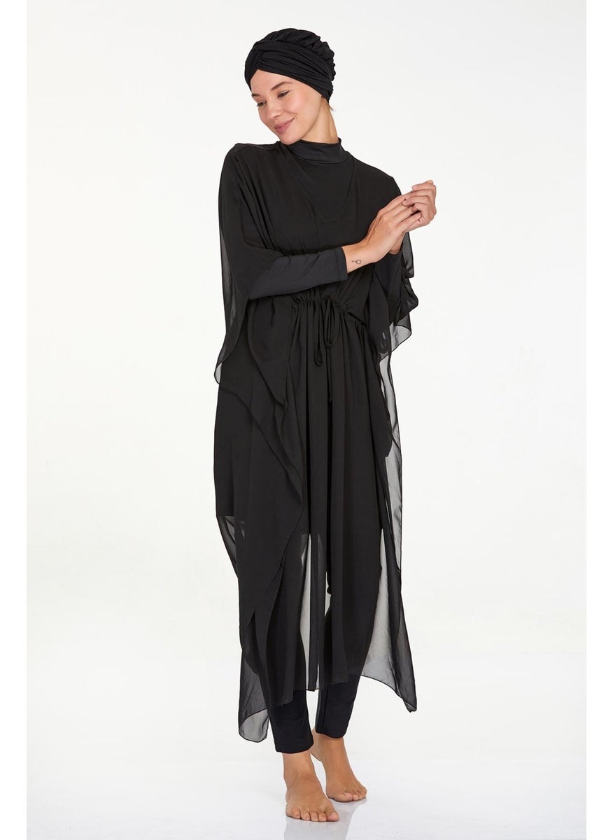 Remsa Mayo Remsa Swimsuit Single Pareo Kaftan on Swimsuit Lına 6039 Black  - Image 5