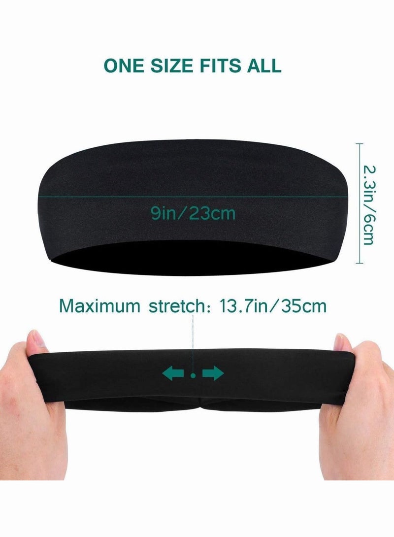 Generic 3Pcs Sweat Absorbent Sports Headband Elastic Non slip Headband Suitable For Sports Running Fitness Basketball Tennis And Yoga  - Image 3