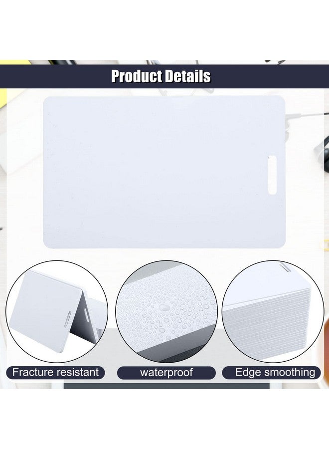 Tinlade 100 Pcs White Pvc Cards With Slot Punch On Short Side Vertical Slot Punch Card Blank Credit Cards Plastic Photo Id Card Graphic Quality Pvc Cards For Business Office Standard Cr80 30Mil Size - Image 3