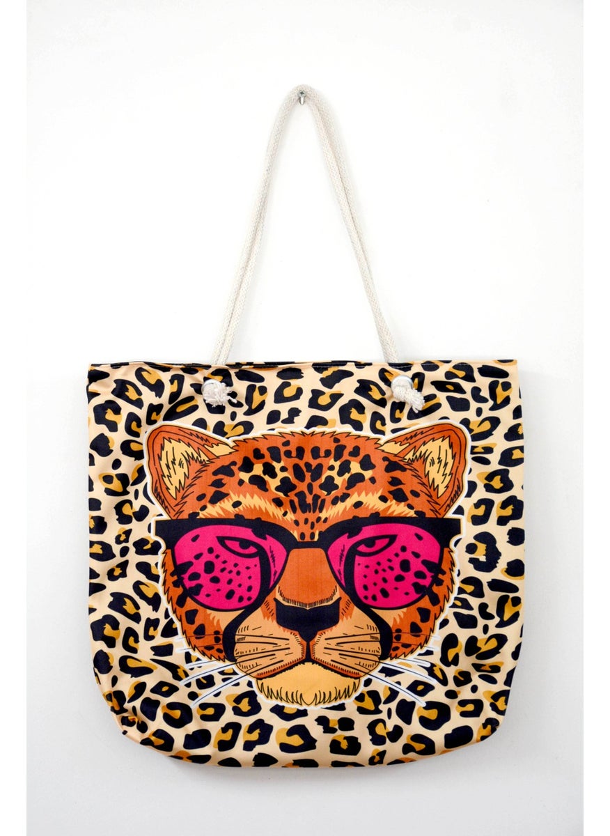 Leopard Patterned Beach Towel and Beach Bag Set Bath Towel Digital Printed Towel - pzsku/ZE760433D2CD066CF2104Z/45/_/1731147647/216a8c94-382b-4590-a816-a5814b59c20d