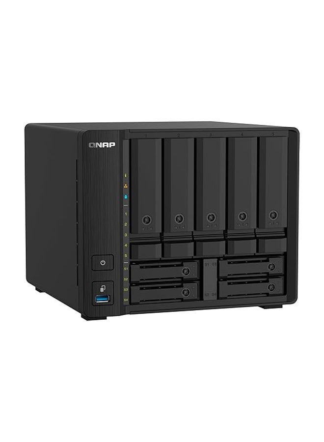 QNAP QNAP TS-932PX-4G 5+4 Bay High-Speed NAS Server, with 2 10GbE & 2.5GbE Ports, 64-bit ARM, 4GB SODIMM DDR4 System Memory, 5 x 3.5" / 4 x 2.5" SATA Drive Bays, LAN, USB, Black | ‎TS-932PX-4G-US  - Image 1