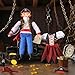 Motionchic 20 Pcs Christmas Elf Pirate Costume for Kids Pirate Clothes Accessories Set Holiday Elf Outfits with Gold Coin Telescope Patch Compass Headscarf Treasure Map Chest for Xmas Party Decoration - Image 4