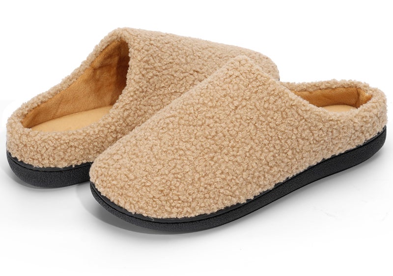 Anmerl Women's Memory Foam Slippers, Pluch Warm House Shoes with Non-Slip Rubber Sole, Cozy Indoor Slip On for Home, Bedroom, Office - Image 1