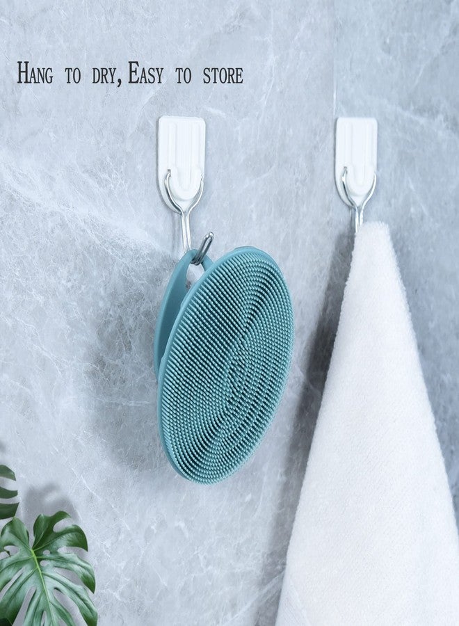 INNERNEED Silicone Exfoliating Brush, Manual Facial Cleansing Brush, Exfoliating Brush, Food Grade Soft Bristles (Dark Green+Pink) - Image 3