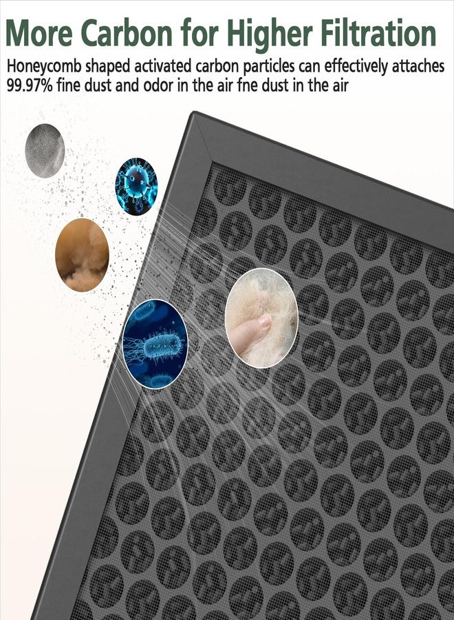 isinlive مرشحات HEPA حقيقية بديلة HY4866 متوافقة مع MORENTO HY4866، WESTHEY HY4866، جهاز تنقية الهواء YIOU M1، فلتر هواء HEPA حقيقي 3 في 1 H13، نسخة متعددة الوظائف، عبوة 2 - Image 5