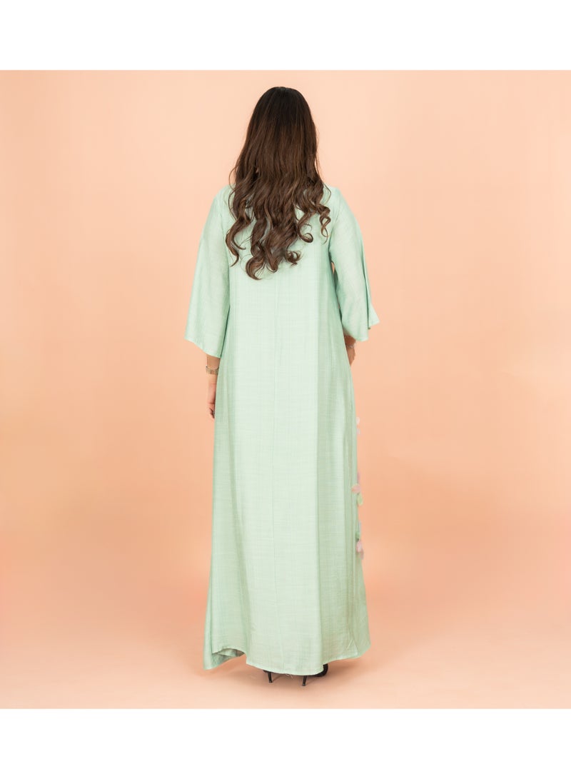 IKKXA Three Dimensional Flowers Crystal Solid Modern Jalabiya - Image 4