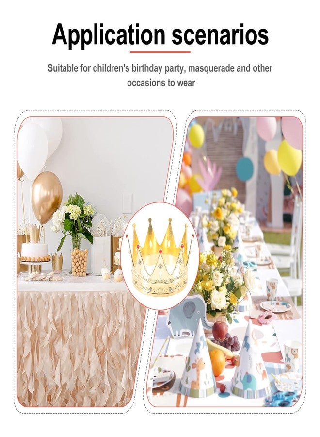 توي اند اونا تاج عيد ميلاد من TOYANDONA، تيجان عتيقة، إكسسوارات شعر، تاج ملكي للأولاد، مرصع بأحجار الراين الذهبية، تاج تنكرية للبالغين، كعكة تاج للفتيات الصغيرات، غطاء رأس ملكي، قبعة - Image 4