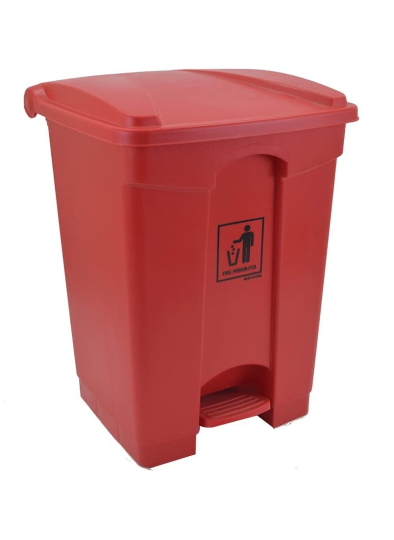 LACOT GENERAL TRADING LLC Lacot 45L Plastic Garbage Bin with Pedal Step on Waste Bin- Red  - Image 1
