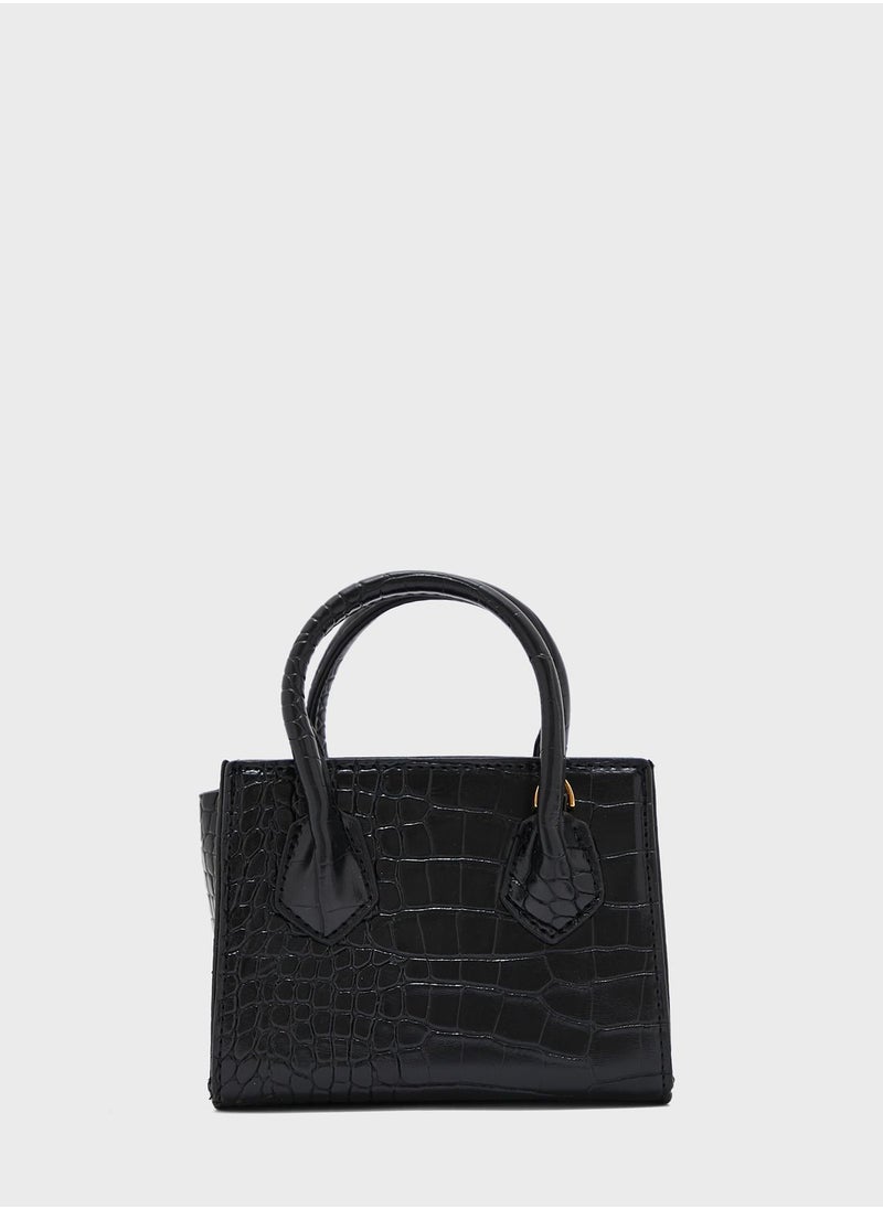 Ginger - Croc Mini Tote Handbag - Image 1