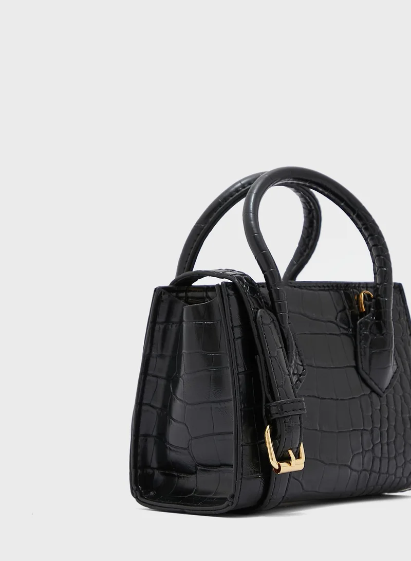 Ginger Croc Mini Tote Handbag