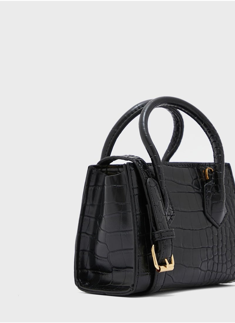 Ginger - Croc Mini Tote Handbag - Image 1