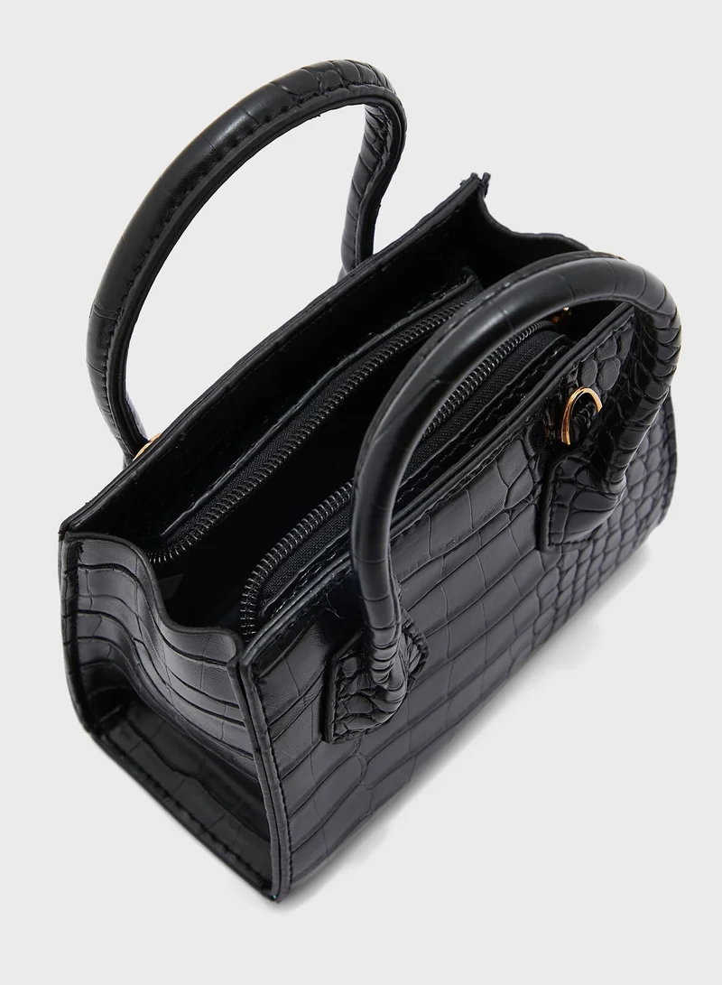 Ginger Croc Mini Tote Handbag