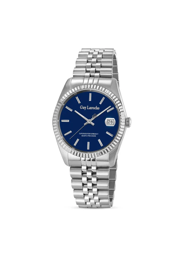 غاي لاروش Anthony Stainless Steel Bracelet Analog Watch for Men, 40.5mm