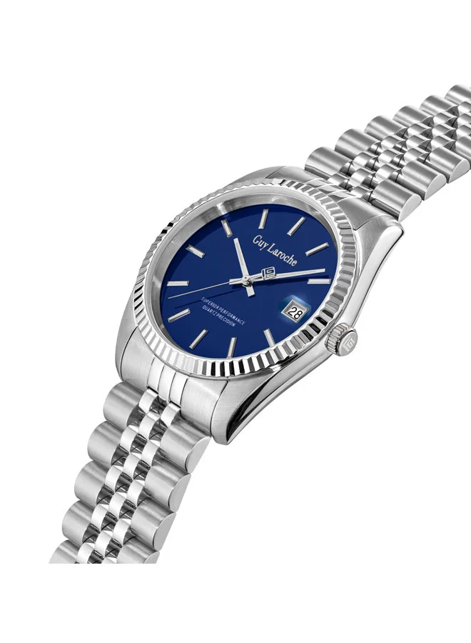 غاي لاروش Anthony Stainless Steel Bracelet Analog Watch for Men, 40.5mm