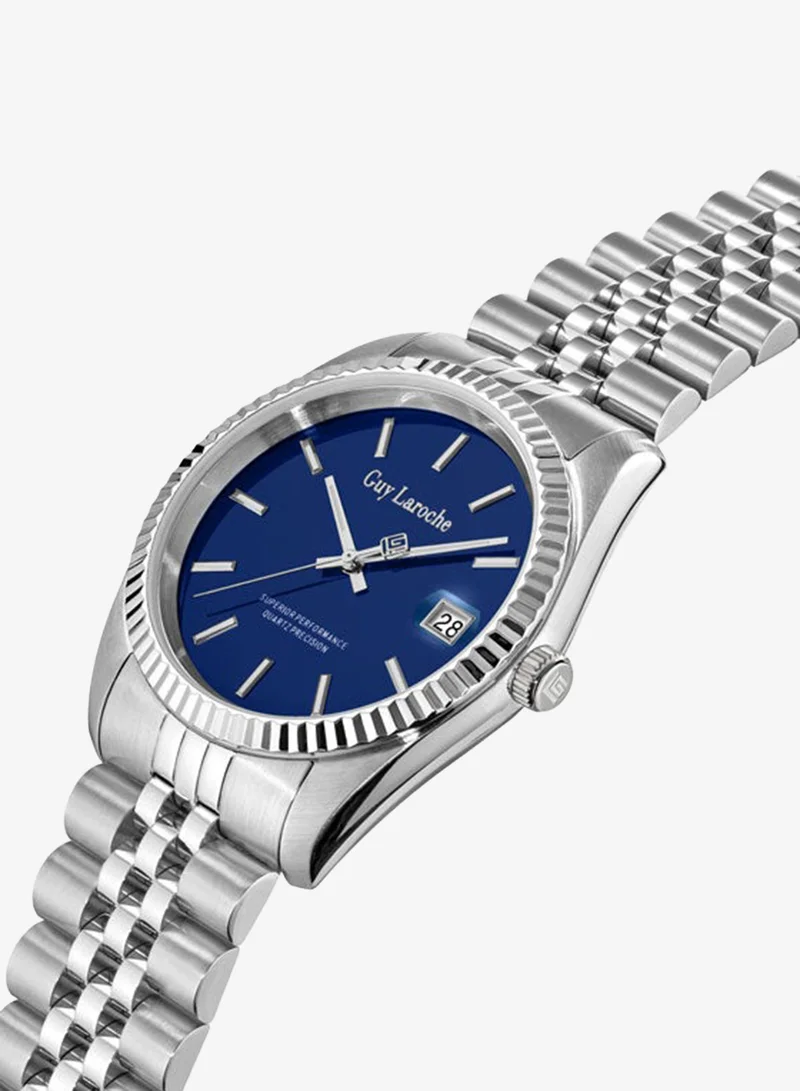 غاي لاروش Anthony Stainless Steel Bracelet Analog Watch for Men, 40.5mm
