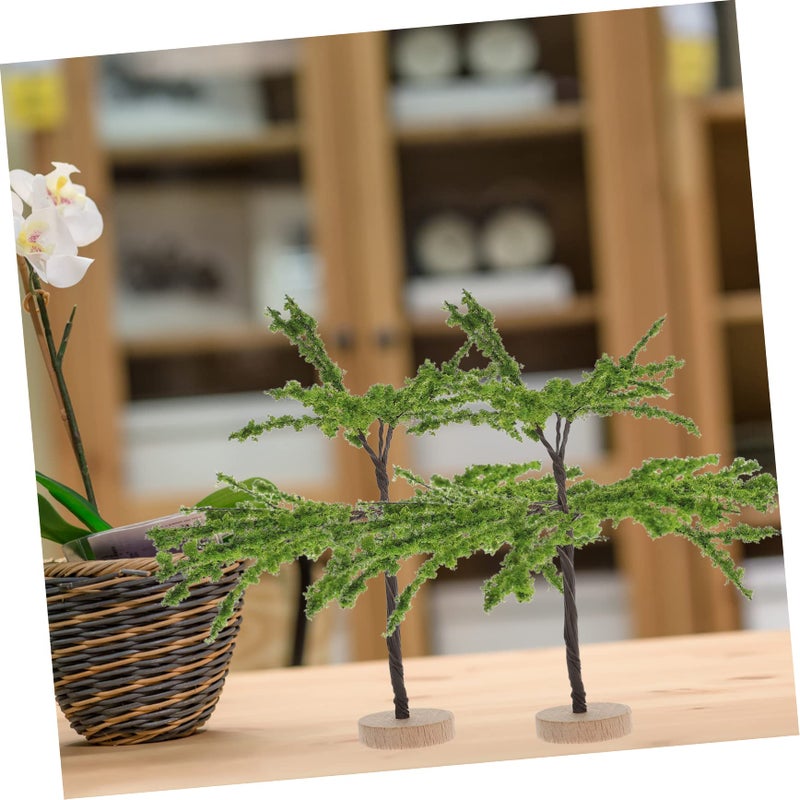Miniature Artificial Trees For Model Train Scenery And Crafts Green - Image 4