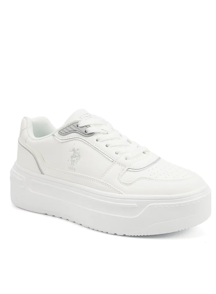 U.S. Polo Assn. Women's  White Low-Top Sneakers - Style that Moves, Comfort that Lasts