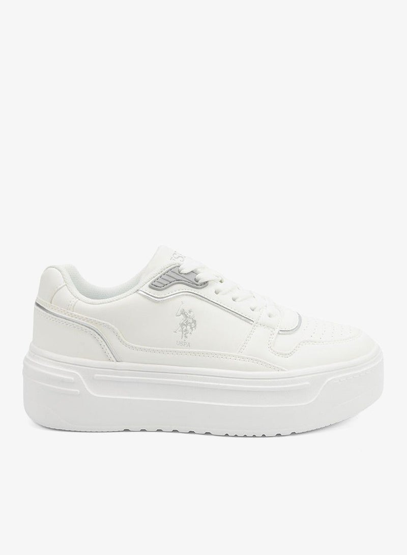 U.S. Polo Assn. Women's  White Low-Top Sneakers - Style that Moves, Comfort Shoes that Lasts - Image 2
