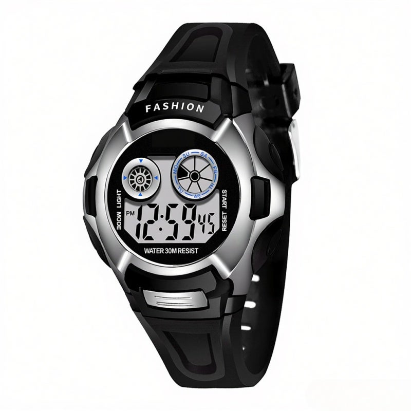 9034 Kids Stylish Sport Watch Multifunctional Digital Wristwatch with LED Luminous/Alarm/Life Waterproof/Stopwatch/Hourly Chime/Week and Date Display Children Electronic Watch for Boys Girls - Image 1