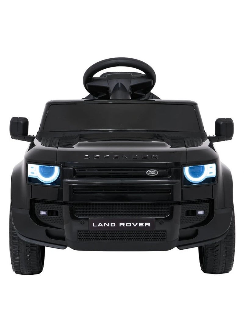 Land Rover Defender 12V Electric Ride-On Car for Kids, Black, with 2.4GHz Parental Remote Control, Seat Belt & LED Lights - Image 2