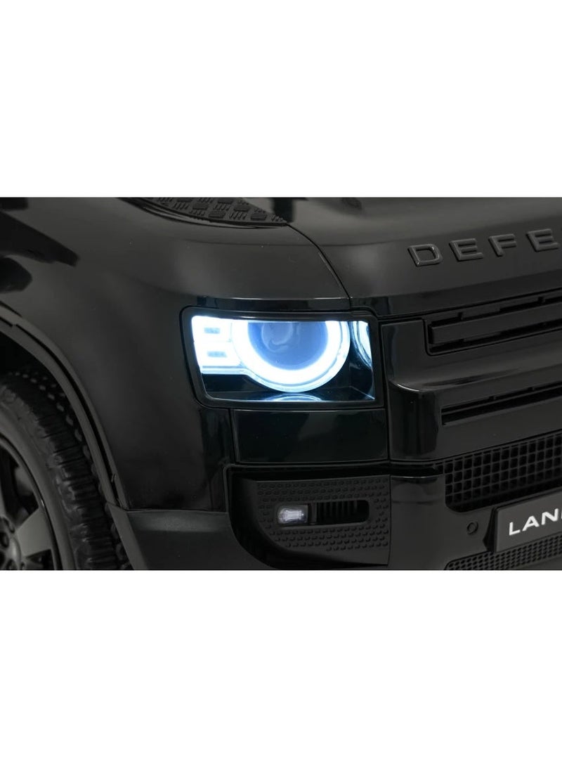 Land Rover Defender 12V Electric Ride-On Car for Kids, Black, with 2.4GHz Parental Remote Control, Seat Belt & LED Lights - Image 3