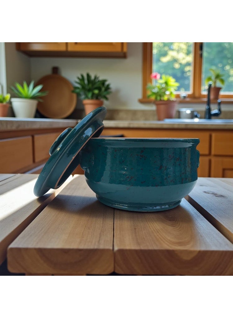 color zone pottery A 22cm earthenware and ceramic pot, safe for use in ovens and microwaves. - Image 3