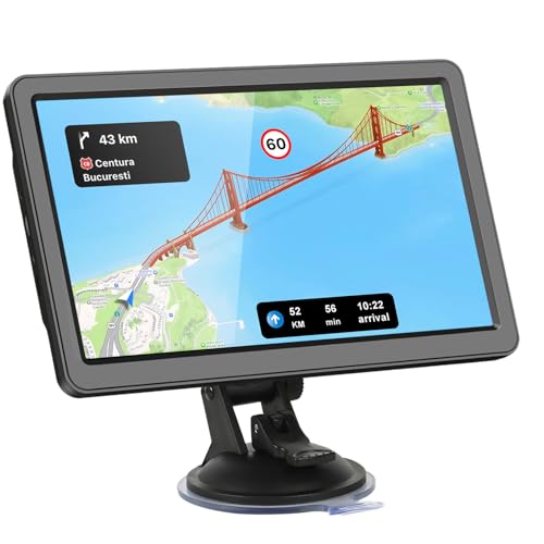 JOGANVE Car GPS Navigation GPS Navigation for Truck RV Car9 inch Trucker GPS for Semi Truck 2025 Map TurnbyTurn DirectionsFree Update Map - Image 1
