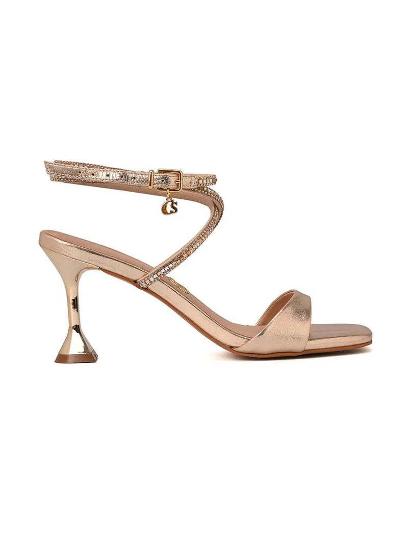Carmen Steffens  Shine Gold Sandal for Women | Best Price UAE