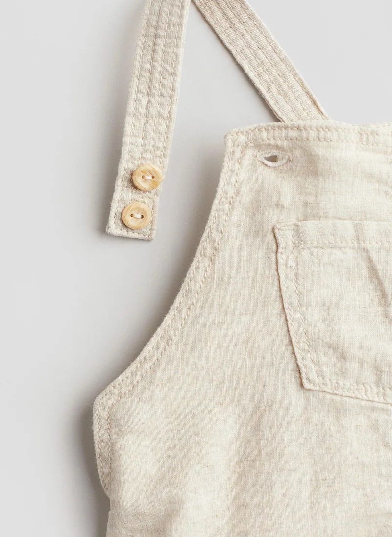 اتش اند ام Linen-Blend Dungarees