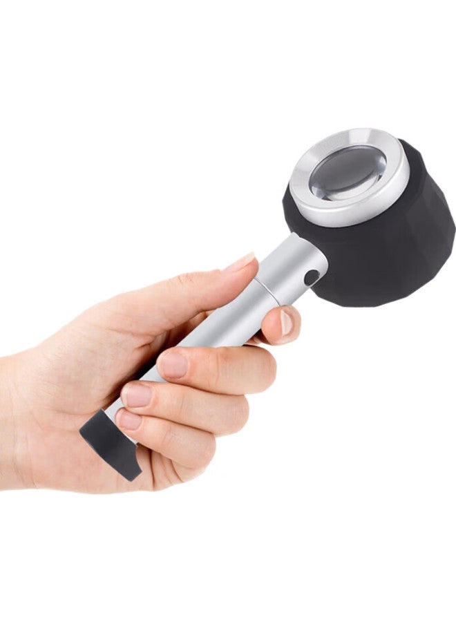 MIXOUT Large Aperture Magnifying Glass With High Magnification, High-Definition, For Alcohol Jewelry Appraisal, With Scale, Led And Uv Light - Image 2