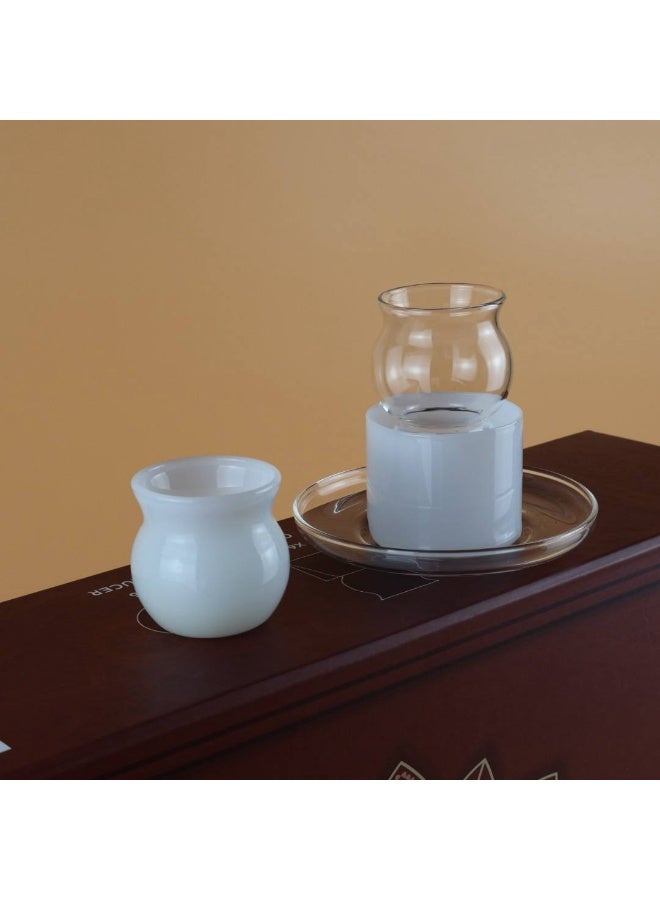 Raz 18 Pieces Premium Glass Tea & Coffee Cups Set | Arabic Tea Glasses Gift Box - Image 4