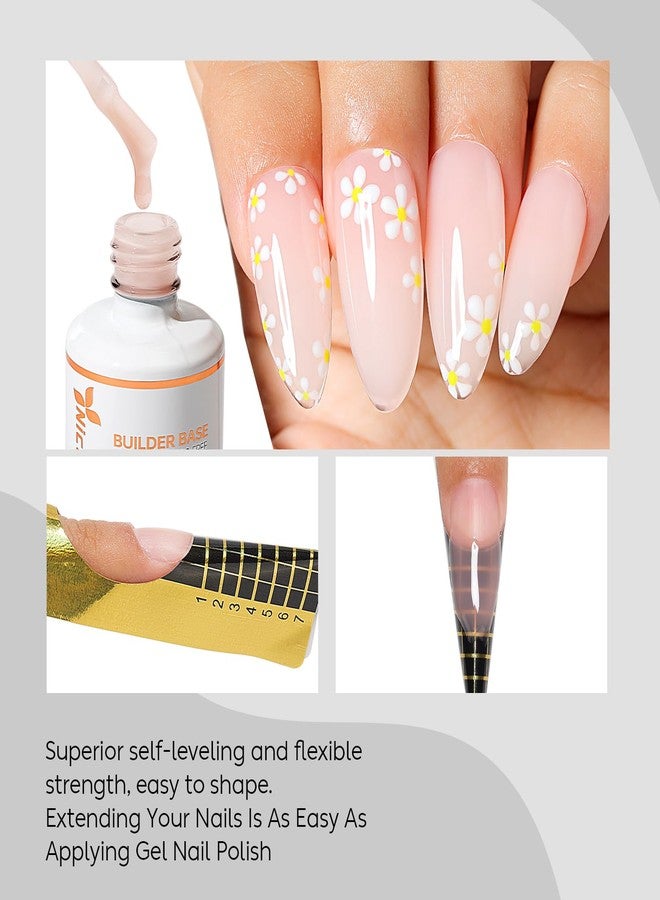 Nicedeco Builder Nail Gel 15ML Clear Base Gel 8 in 1 Strengthener Hard Gel Builder Extension Nail Art Design-009 - Image 2