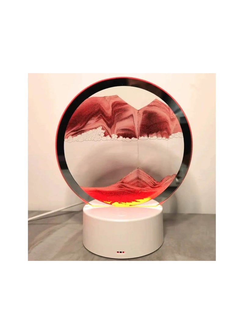 Generic 3D Hourglass Lamp - A modern, elegant design for home and office decor. Aesthetic and stylish, perfect for gifts and special occasions. Color:red  - Image 2