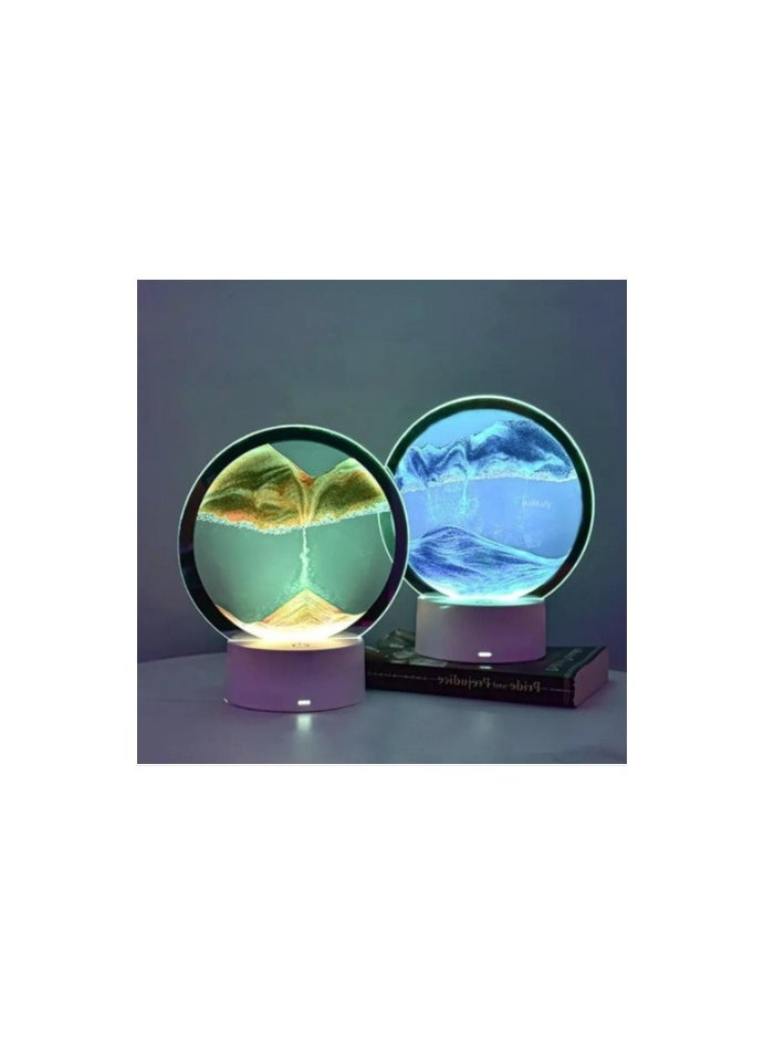 Generic 3D Hourglass Lamp - A modern, elegant design for home and office decor. Aesthetic and stylish, perfect for gifts and special occasions. Color:red  - Image 3