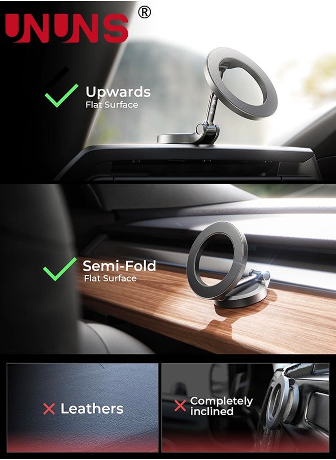 UNUNS MagSafe Car Mount,All-Metal Strongest Magnet,Magnetic Phone Holder For Car Dashboard/Tesla Phone Mount,Car Holder Fit For iPhone 15 14 13 12 Series  - Image 2
