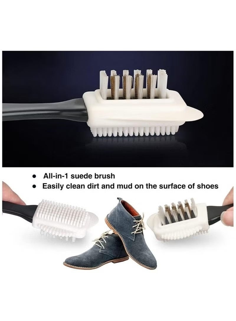 4 in 1 Leather Brush Cleaner with Rubber Eraser Multi Function Suede Shoe Boot Cleaning Brush Kit for Leather Shoes Boots Sneakers Bags and Car Seats - Image 4
