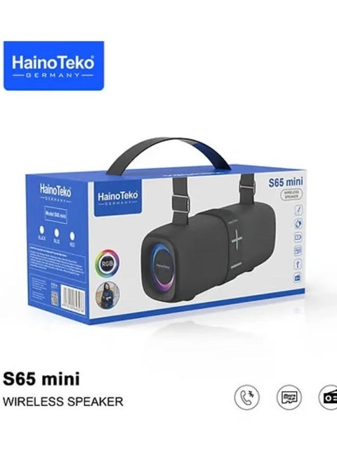 S65 Mini Wireless Speaker | Portable Bluetooth Speaker with Clear Sound, Compact Design, 10-Hour Playtime | Ideal for Travel, Outdoor, Home Use, and Parties