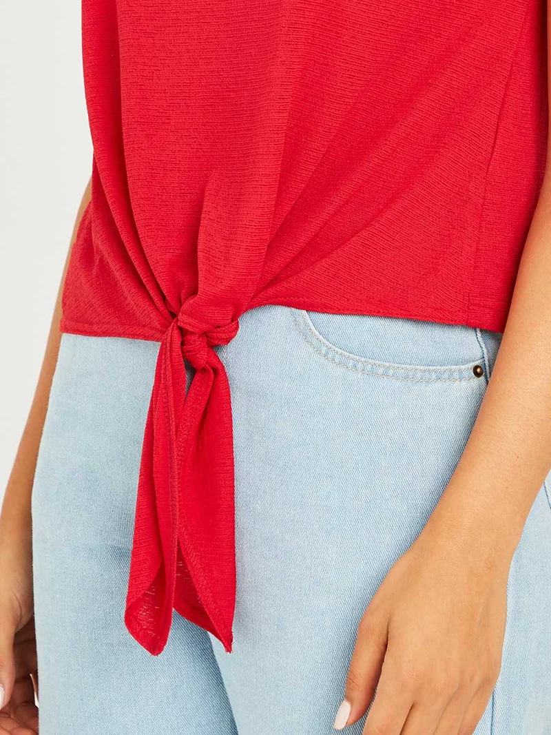 Styli High neck paisley printed blouse with smocking detail